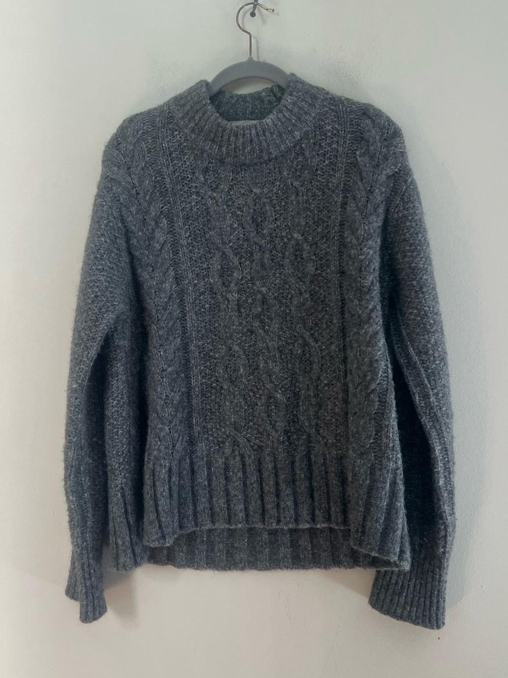 Everlane Charcoal Cable Turtleneck Sweater